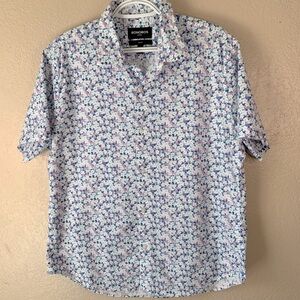 Bonobos Stretch Slim Fit Floral Button Down Short Sleeve Top Size L